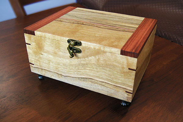 Wooden timber jewellery box