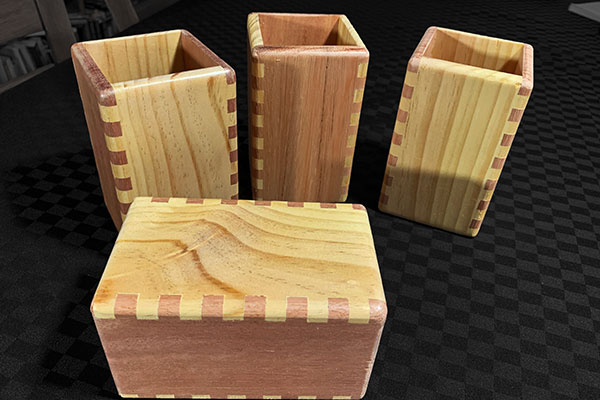 Wooden timber Stationery Pots